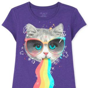 NWT Glasses Cat T-shirt - Rainbow XXL 16
